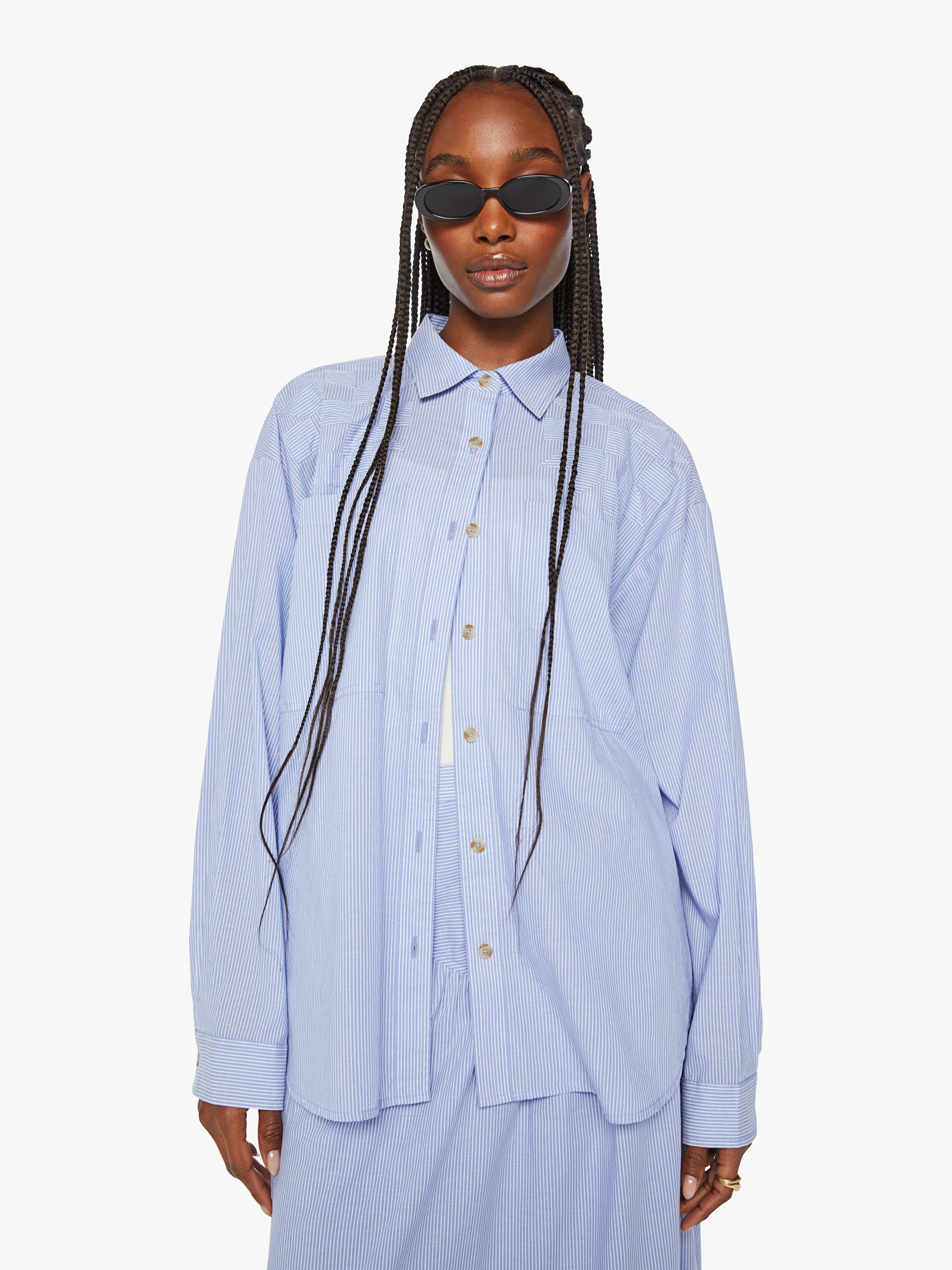 The Roomie Pocket Button Down - Chalet Stripe