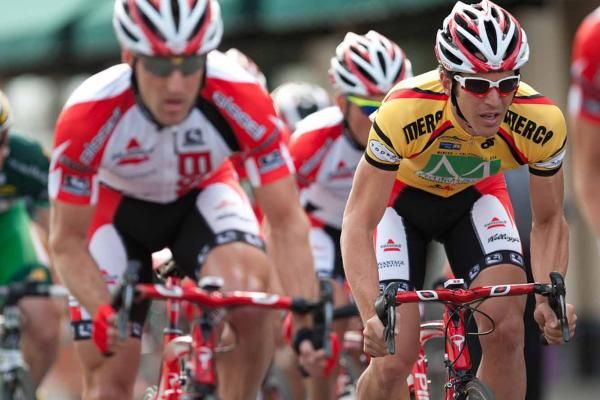 GC leader Ben Jacques-Maynes spent the race with his team at the front of the field and out of danger.
