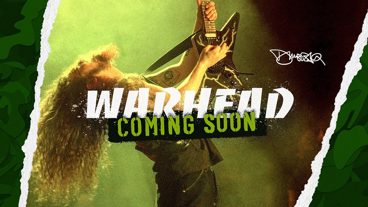 An image of Dimebag Darrell teasing the return of Warhead Amps