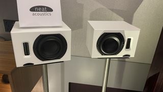 Neat Iota II speakers in white