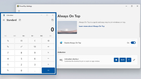 'Always On Top' demonstration