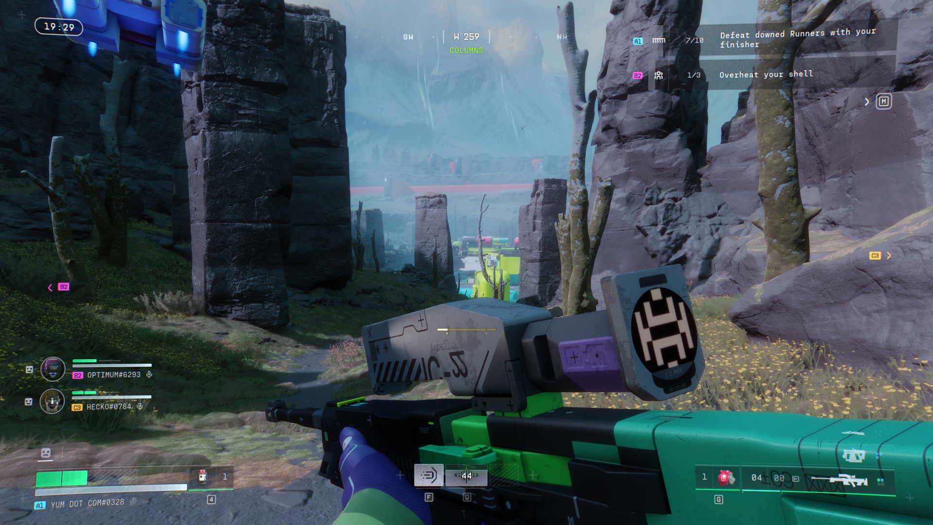 A Marathon screenshot from a first-person perspective.