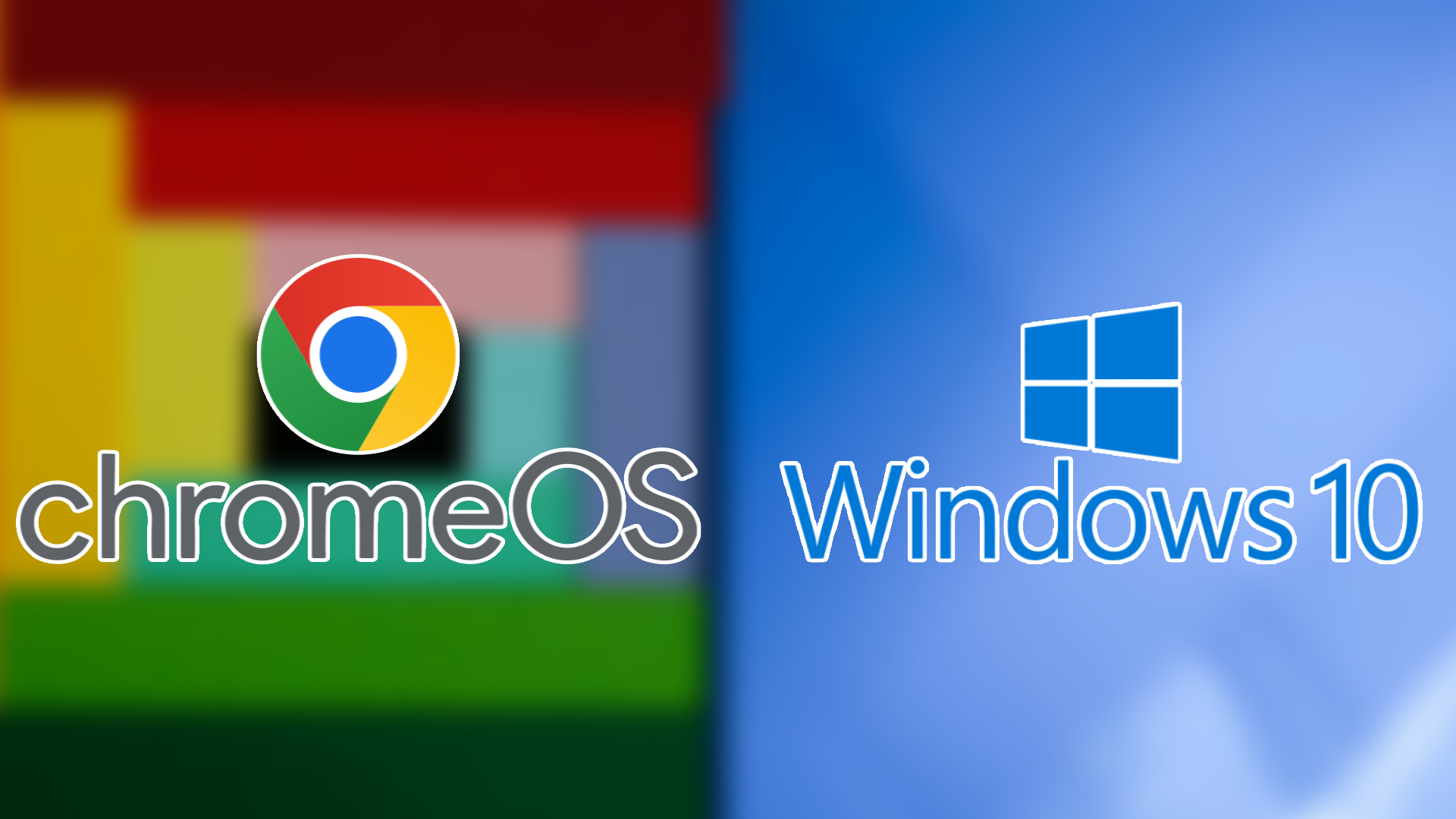 ChromeOS logo and Windows 10 Logo