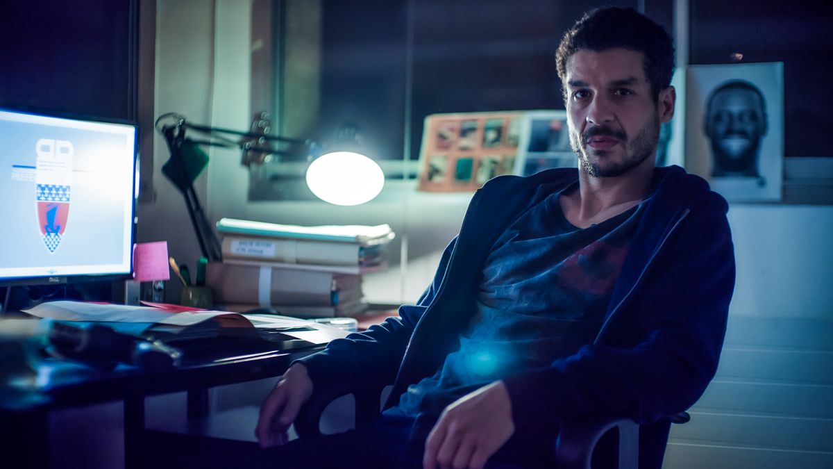 Soufiane Guerrab as Youssef Guedira in "Lupin" on Netflix.