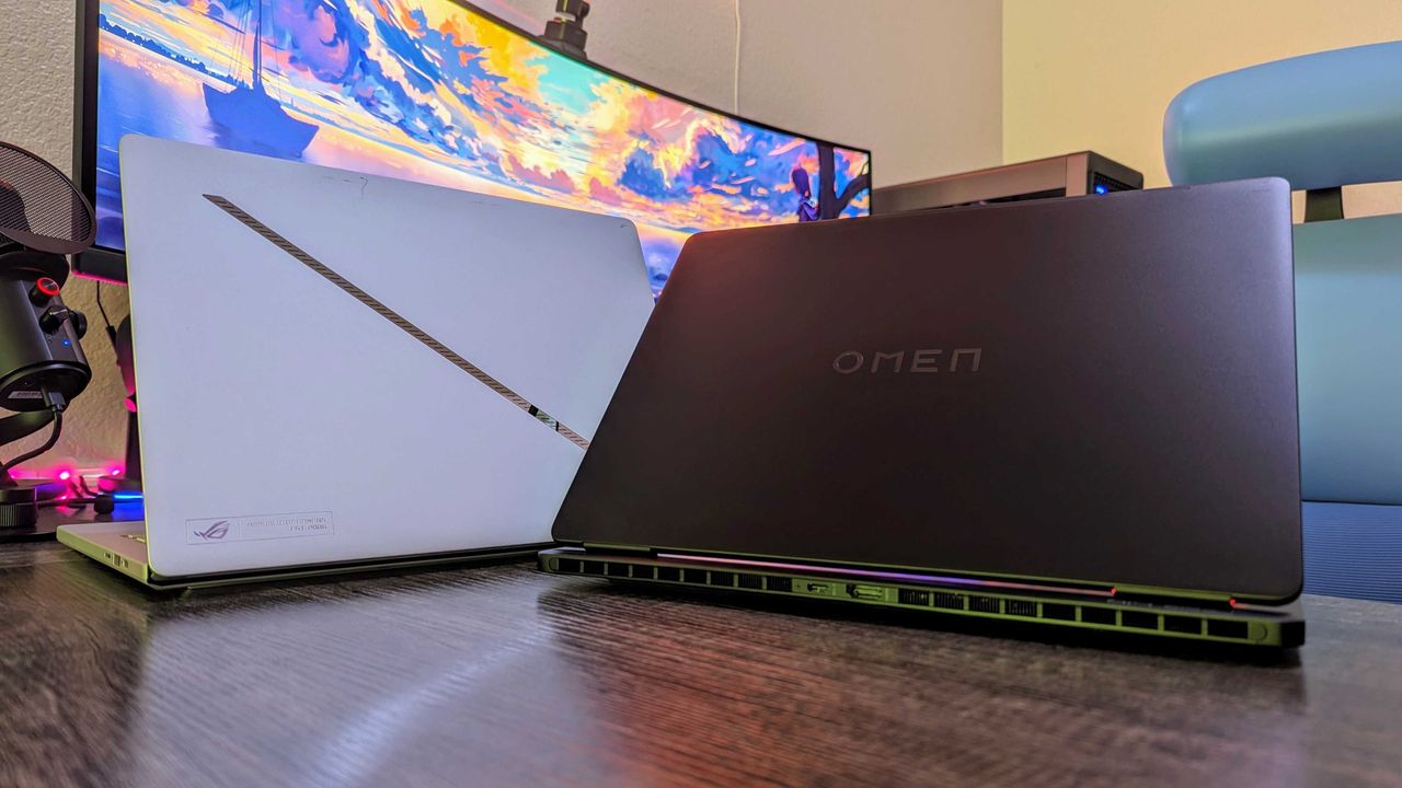 Image of the HP OMEN Transcend 14 gaming laptop.