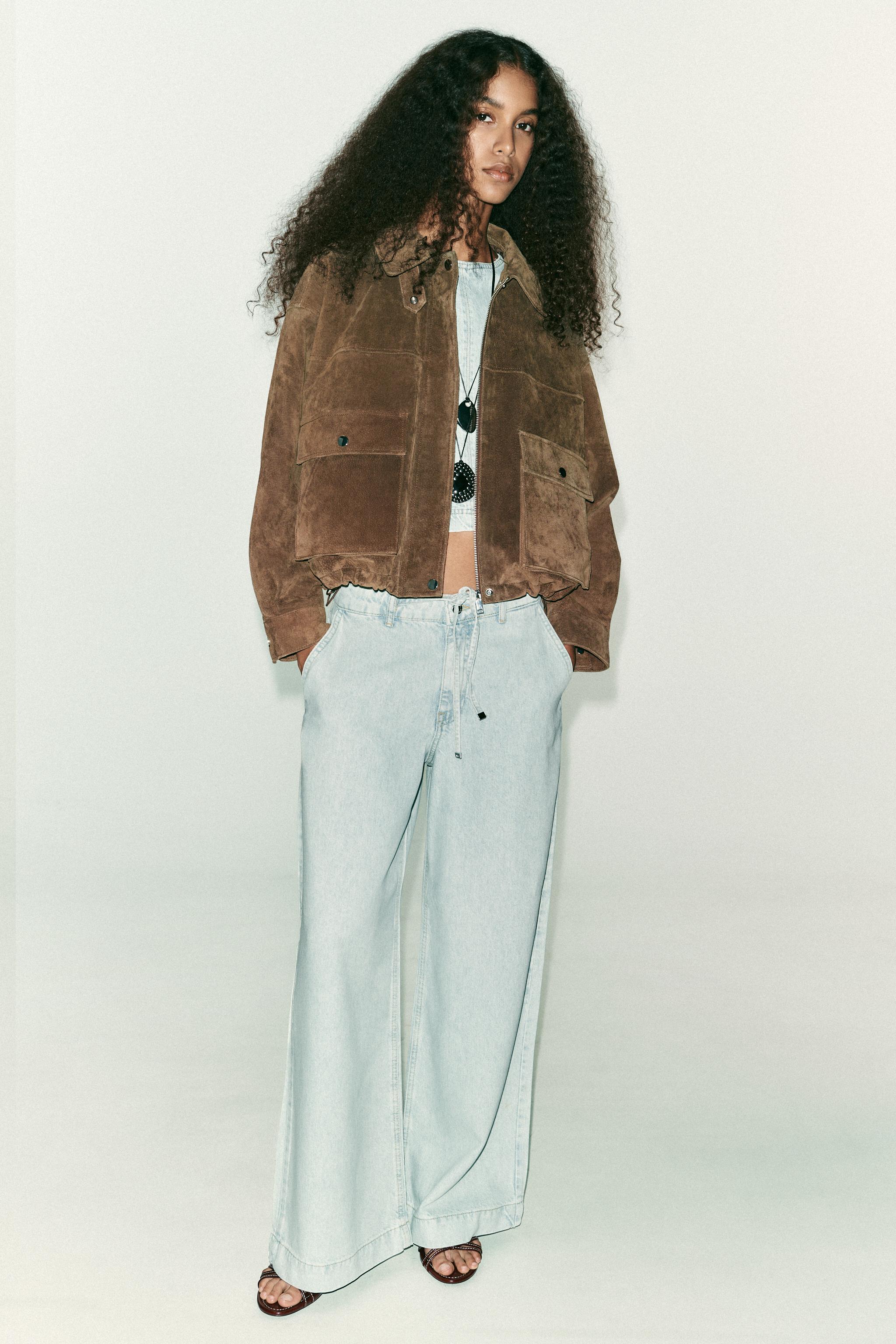 Z1975 Wide-Leg Lace-Up Jeans