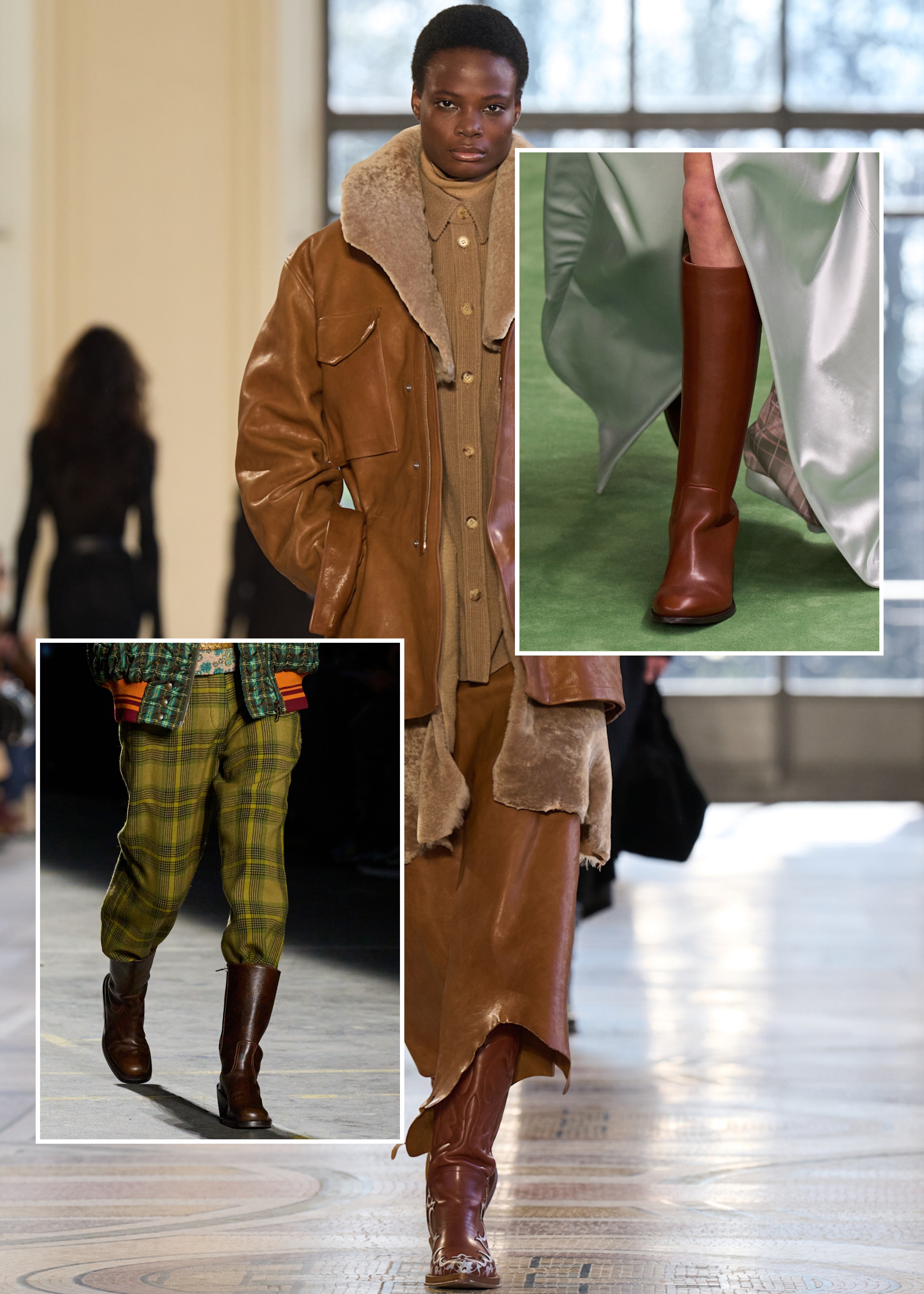 riding boots on the fall 2026 runways of acne studios, gabriela hearst, and dries van noten
