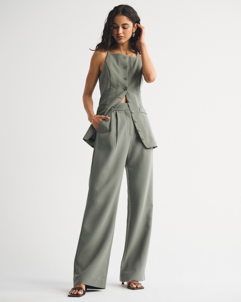 A&amp;amp;f Sloane Tailored Wide Leg Pant
