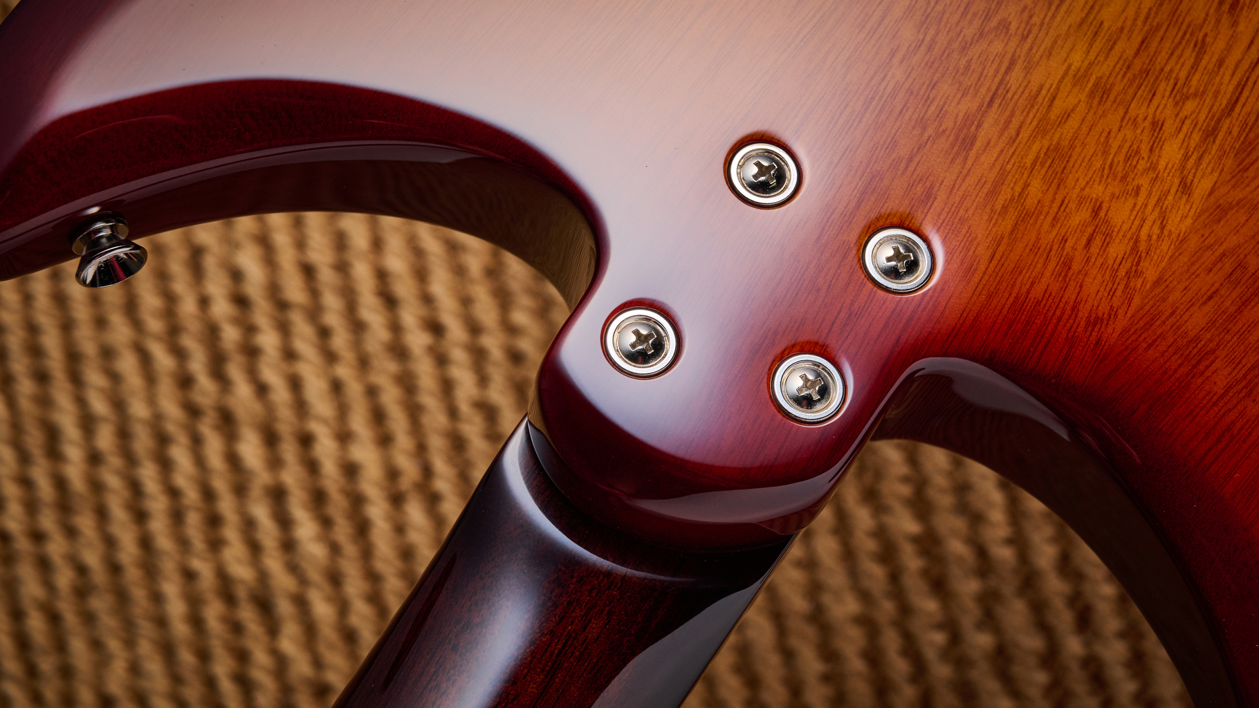 The sculpted neck heel on the Gretsch Electromatic CVT electric guitar