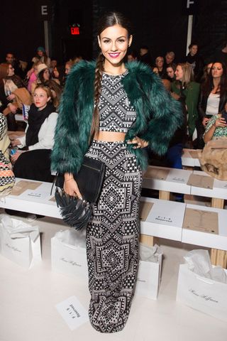 Victoria Justice Front Row At New York Fashion Week AW15