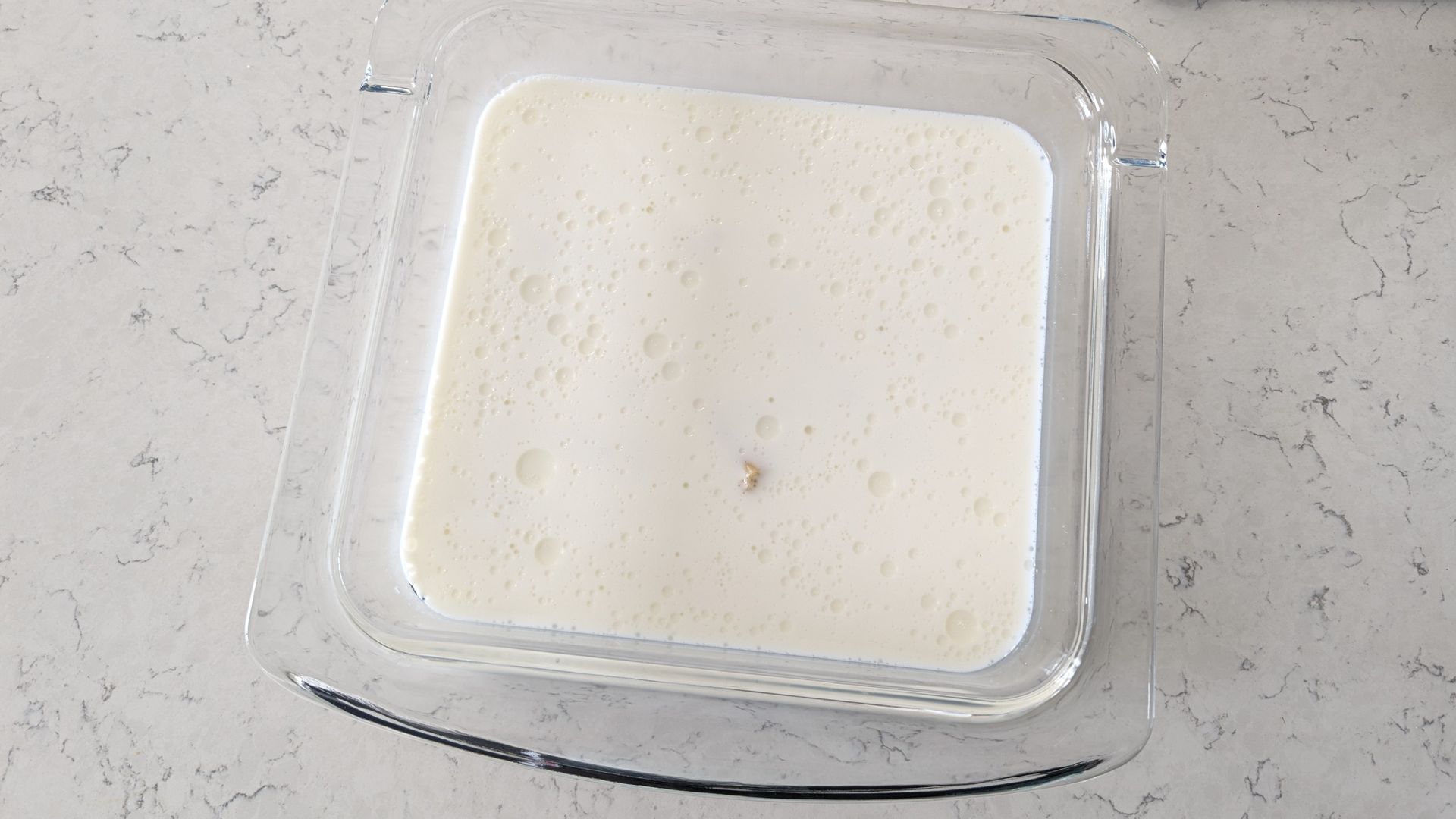 Mac and cheese ready to be cooked using Ninja Crispi Microwave