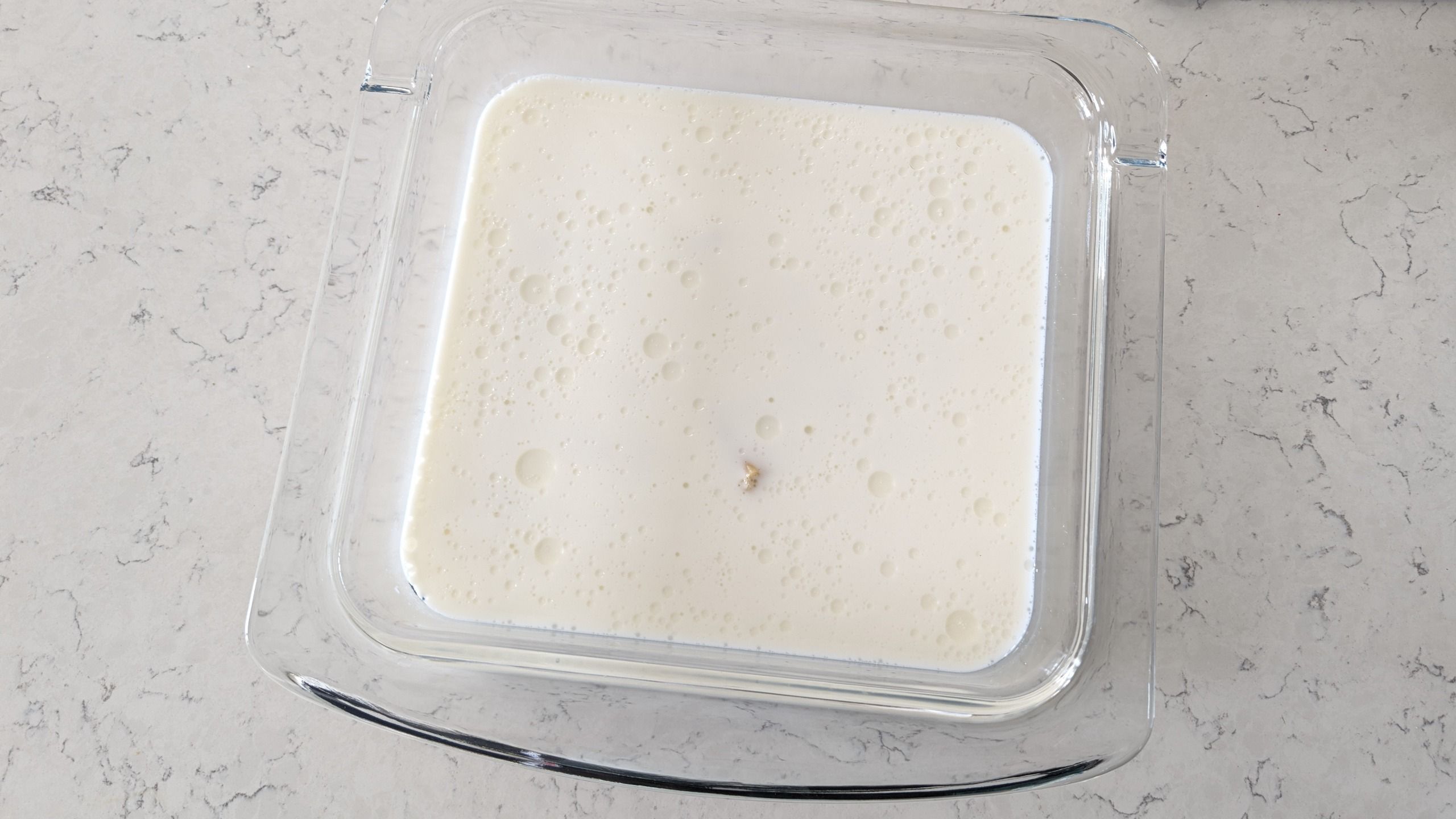 Mac and cheese ready to be cooked using Ninja Crispi Microwave