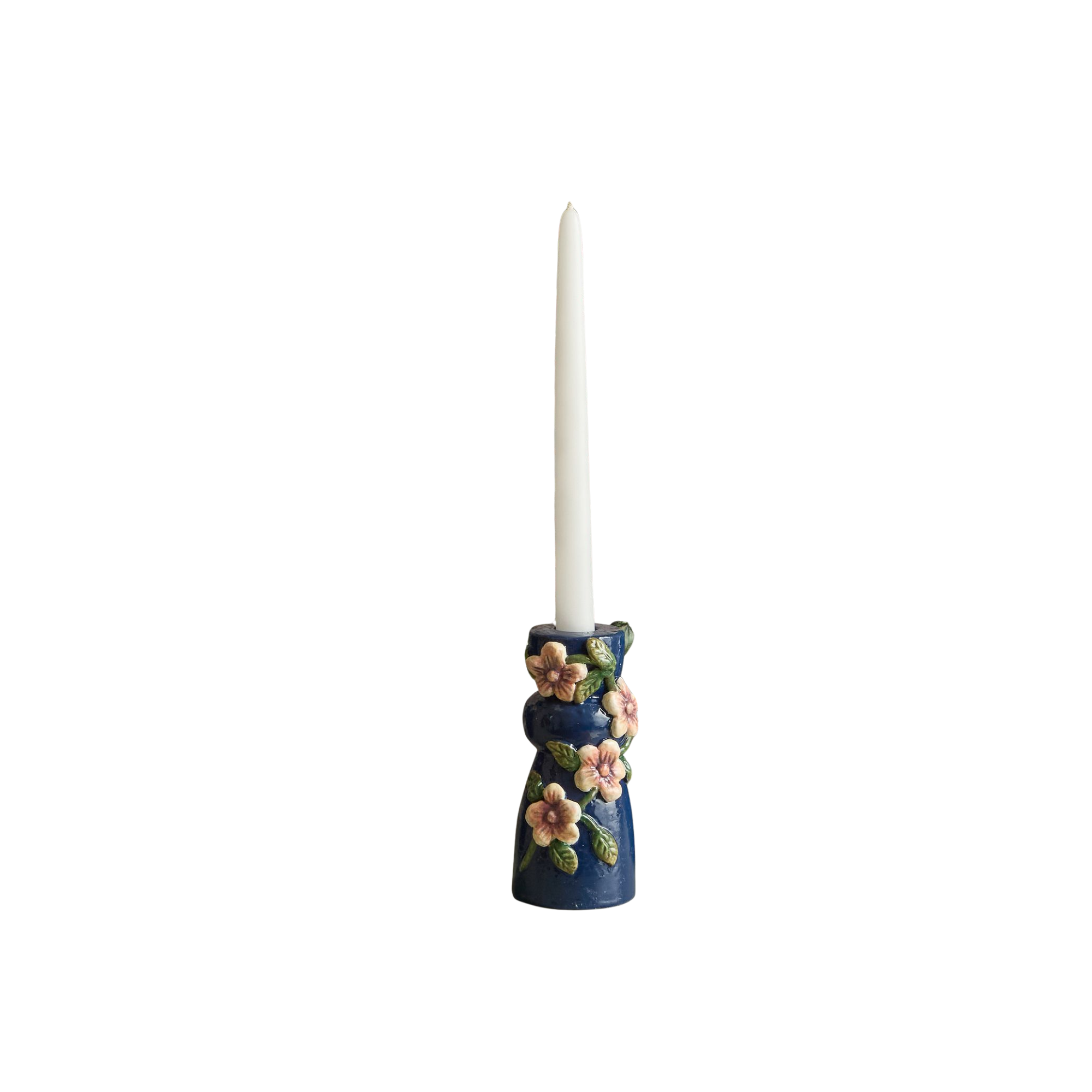 a floral candle holder
