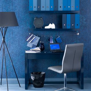 home Indigo office with table and chair