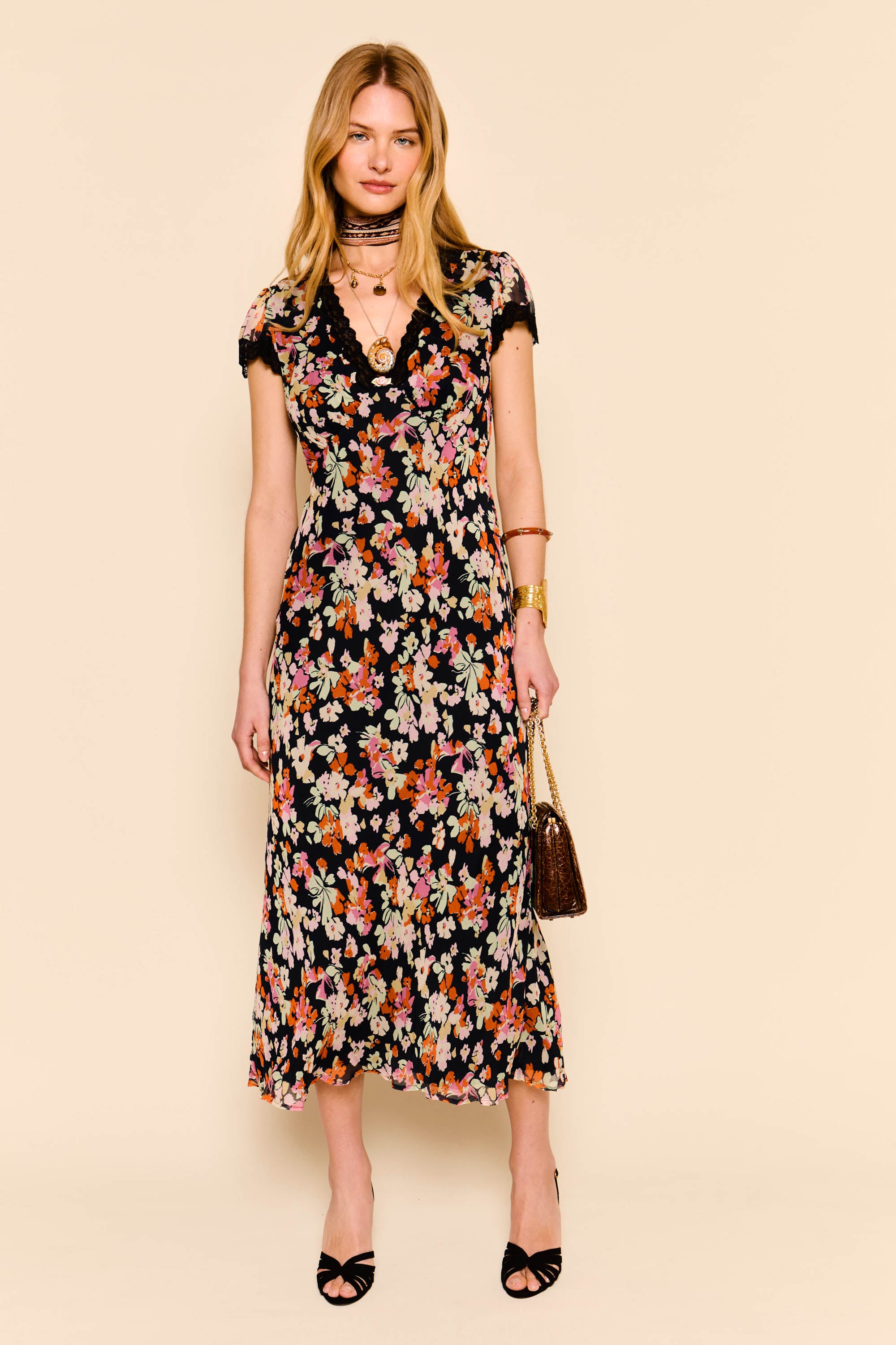 Clarice - Primrose Floral Deep Navy