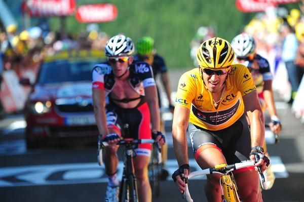 Fabian Cancellara finally had to give up the yellow jersey a week after he claimed it