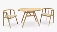 Best wooden garden furniture - wooden garden table and wishbone chairs - John Lewis