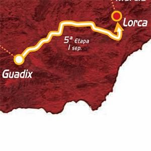 2010 Vuelta a España stage 5 map