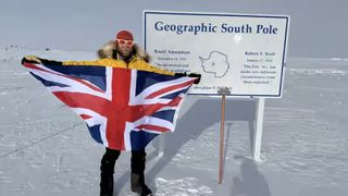 Jonny Huntington is the first disabled person to ski solo and unsupported to south pole