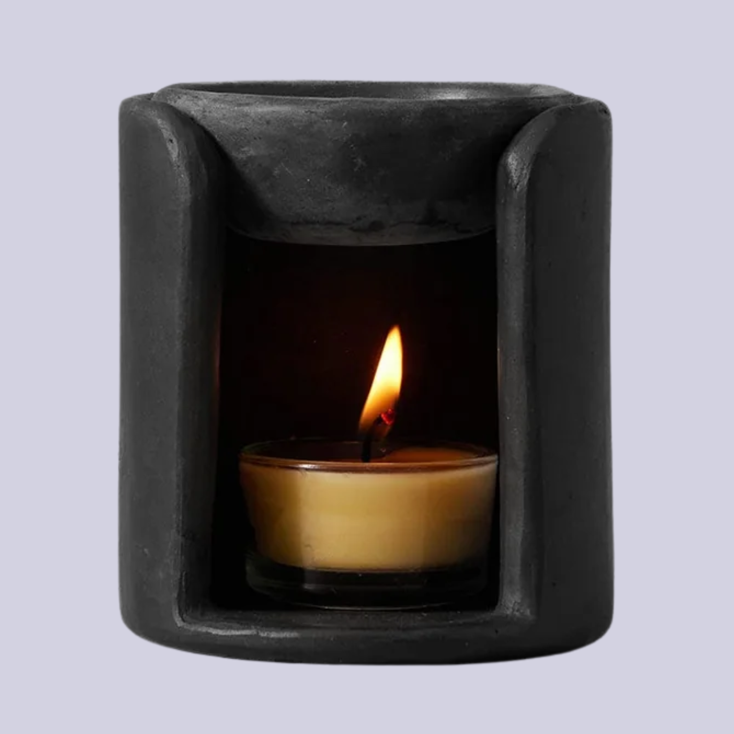 A black clay essential oil burner