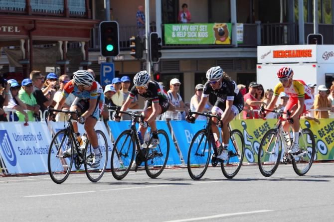The four breakaway leaders only ever managed to gain 10 seconds over the chasers