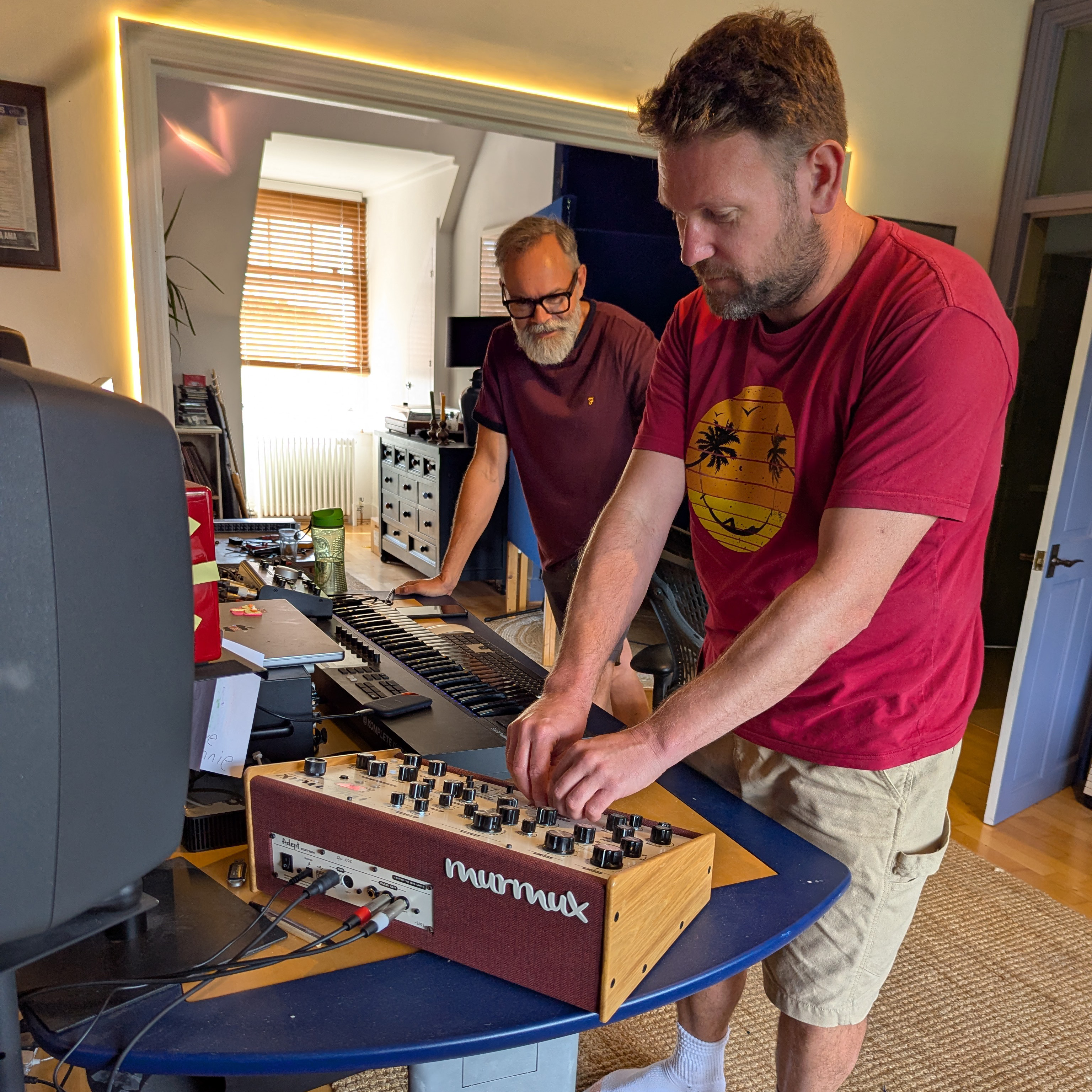 Saint Etienne Tim Powell Pete Wiggs studio