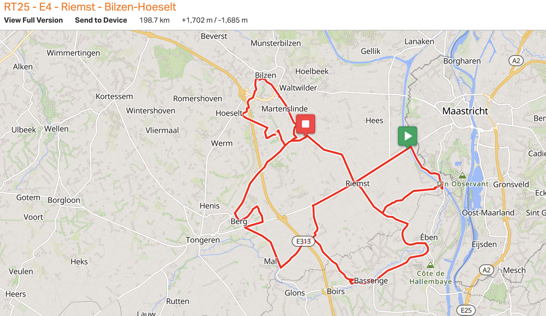Stage 4 route map for 2025 Renewi Tour