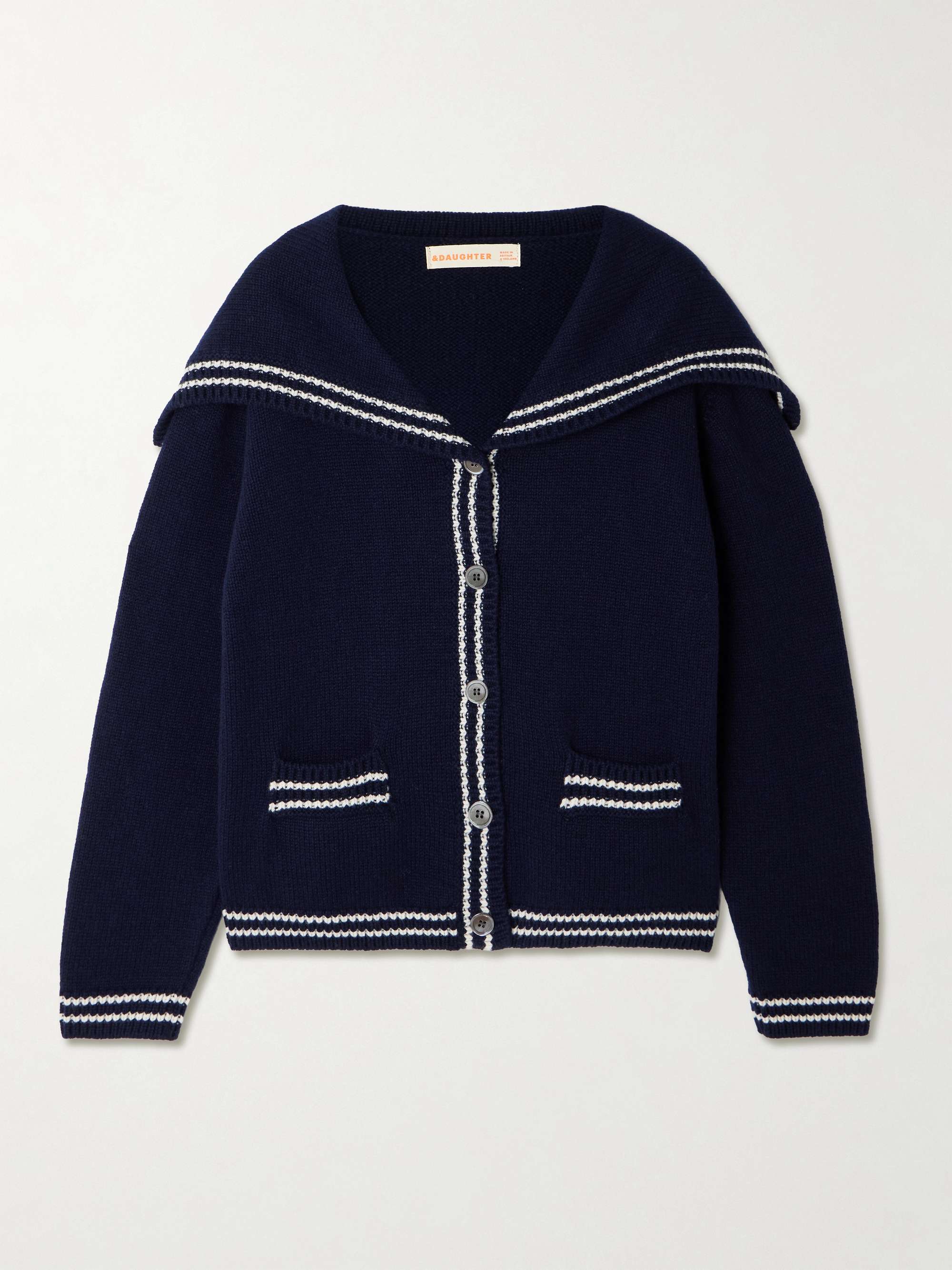 Saoirse Sailor Striped Wool Cardigan