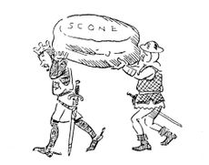 A lighter take: Edward I stealing the Stone of Scone, as depicted in 1066 and All That. Credit: Bridgeman