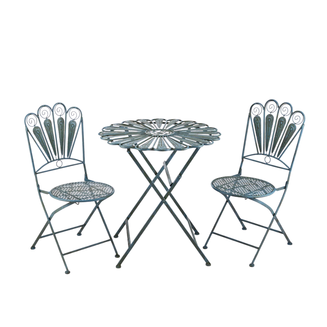 August Grove® Segars Round 2 - Person 29" Long Iron Bistro Set & Reviews | Wayfair