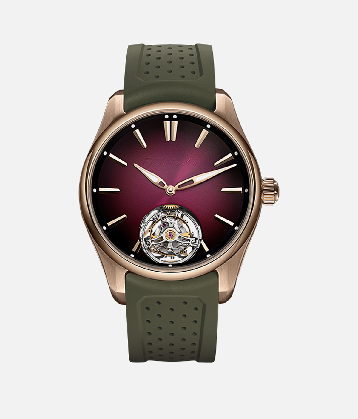 watch with red dial