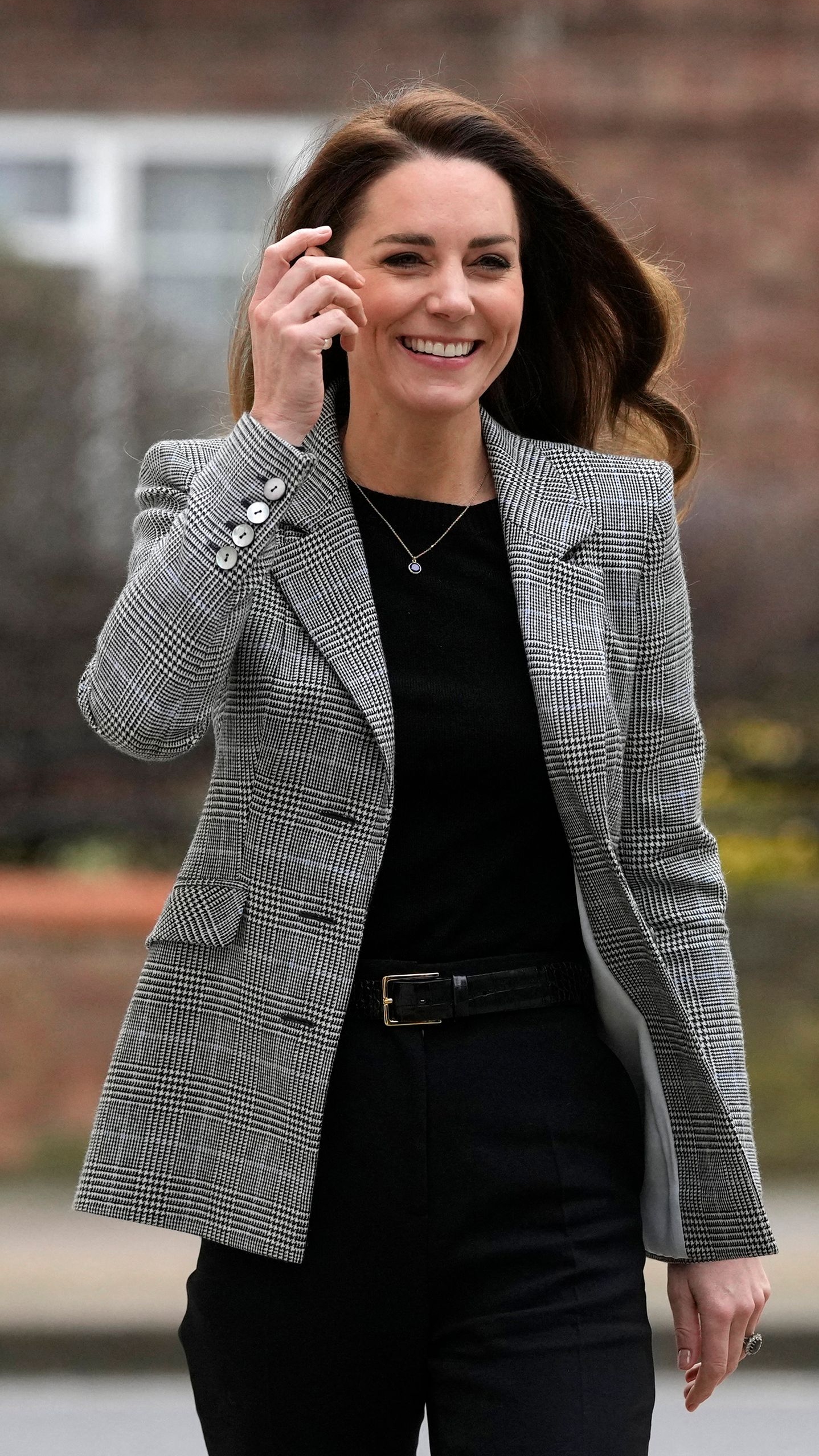 Catherine, Princess of Wales, arrives for an official visit to PACT (Parents and Children Together) in south London, February 8, 2022