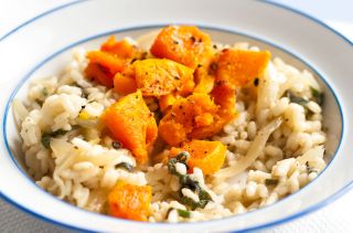 Low-fat butternut squash risotto