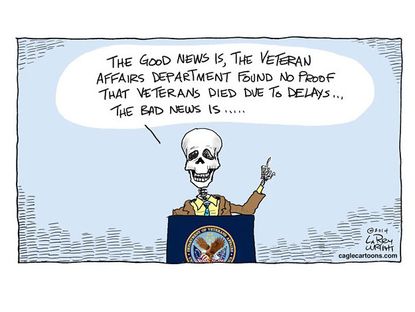 Editorial cartoon Veteran Affairs