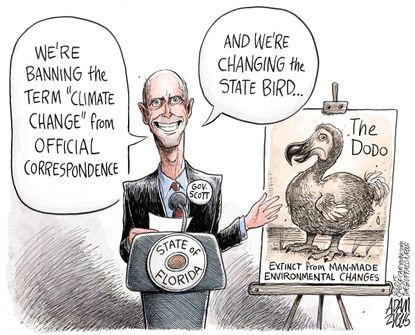 Political cartoon U.S. Florida climate change