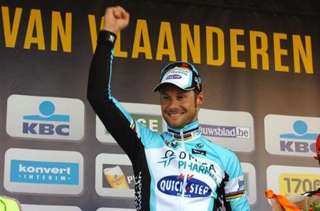 Winning smile: Tom Boonen (Omega Pharma-QuickStep)