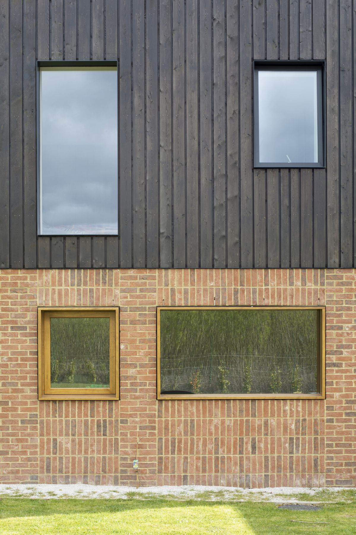 brick and timber detailing on self build