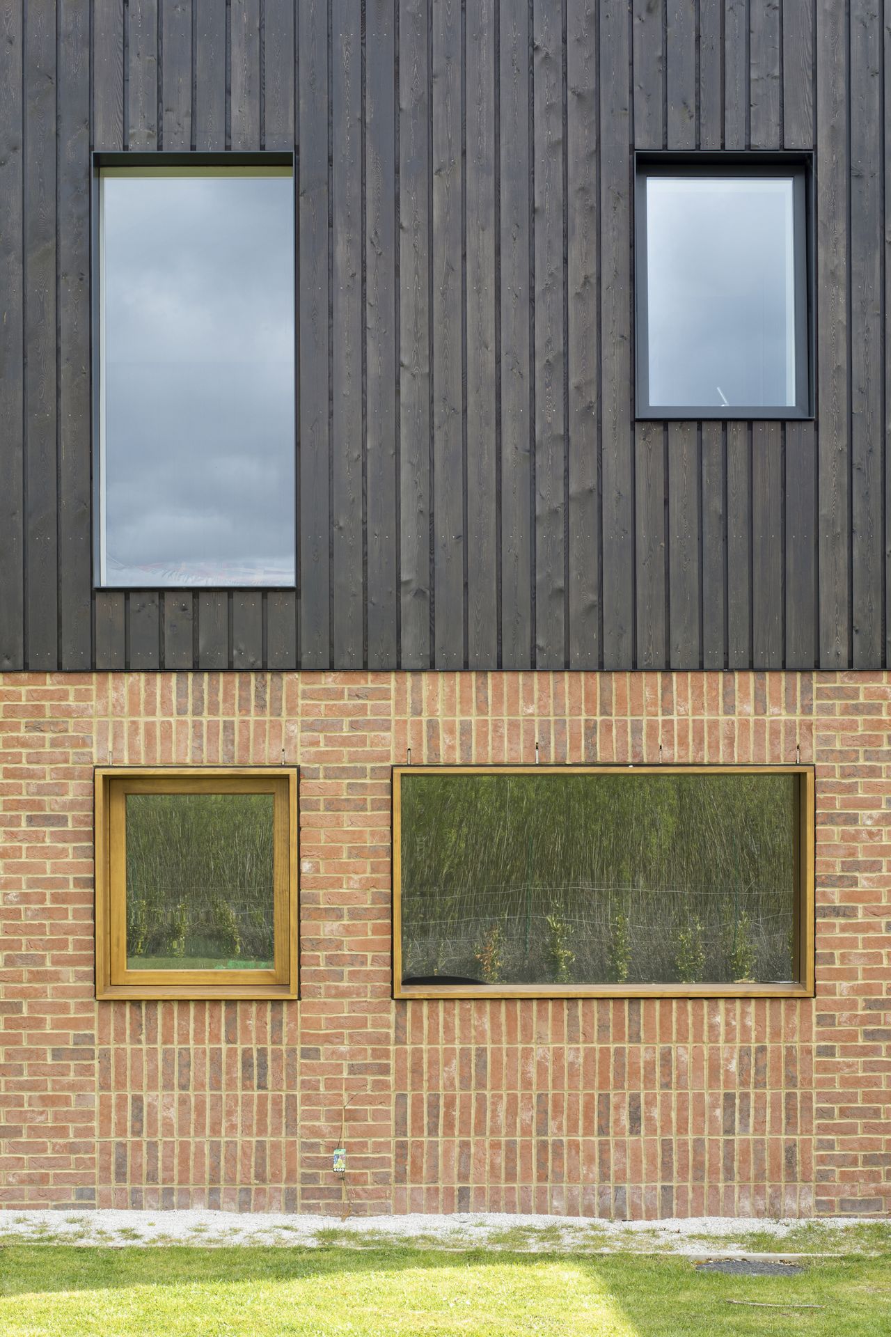 brick and timber detailing on self build
