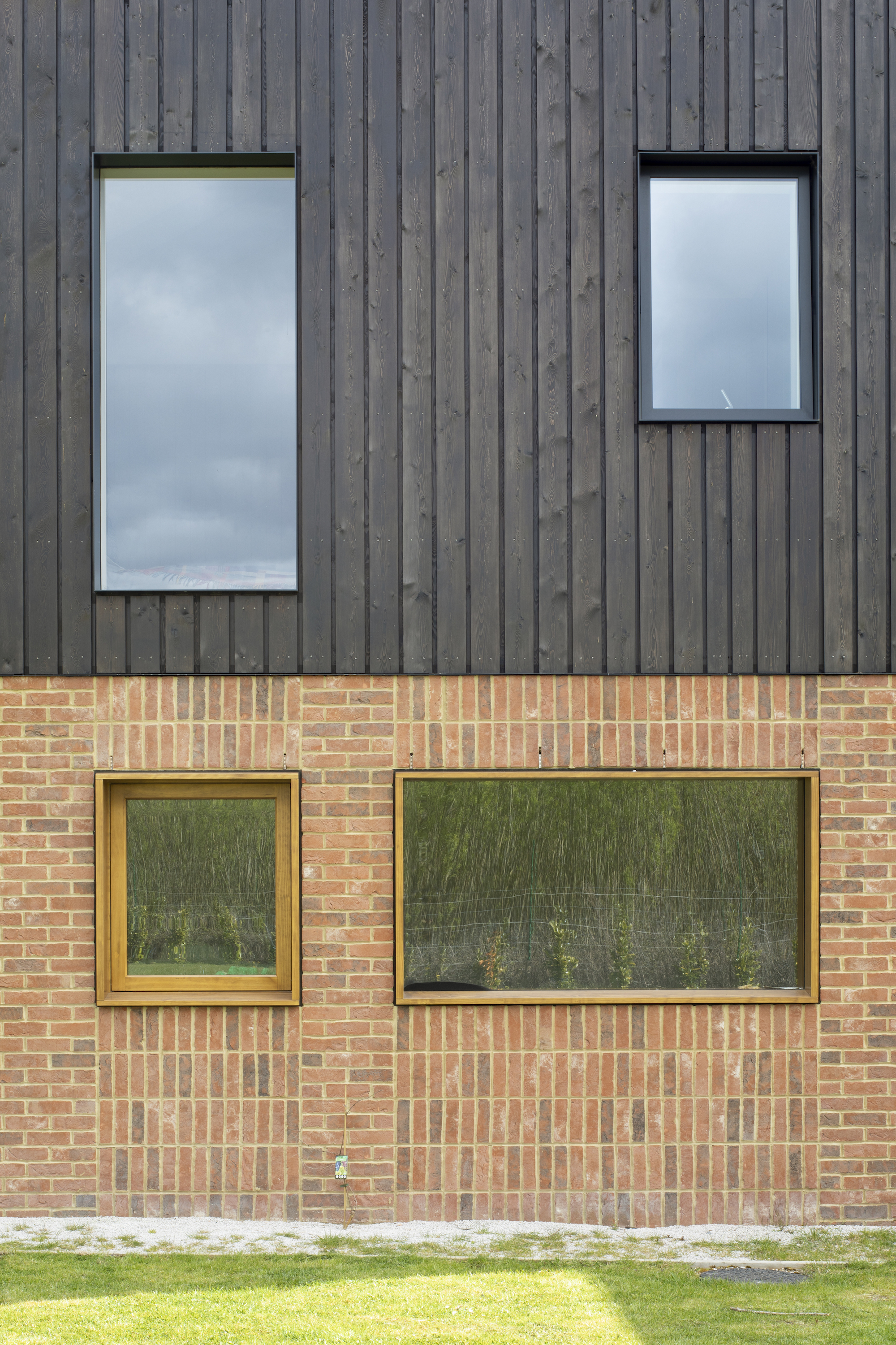 brick and timber detailing on self build