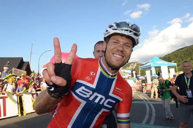 Thor Hushovd (BMC) counts his stage wins