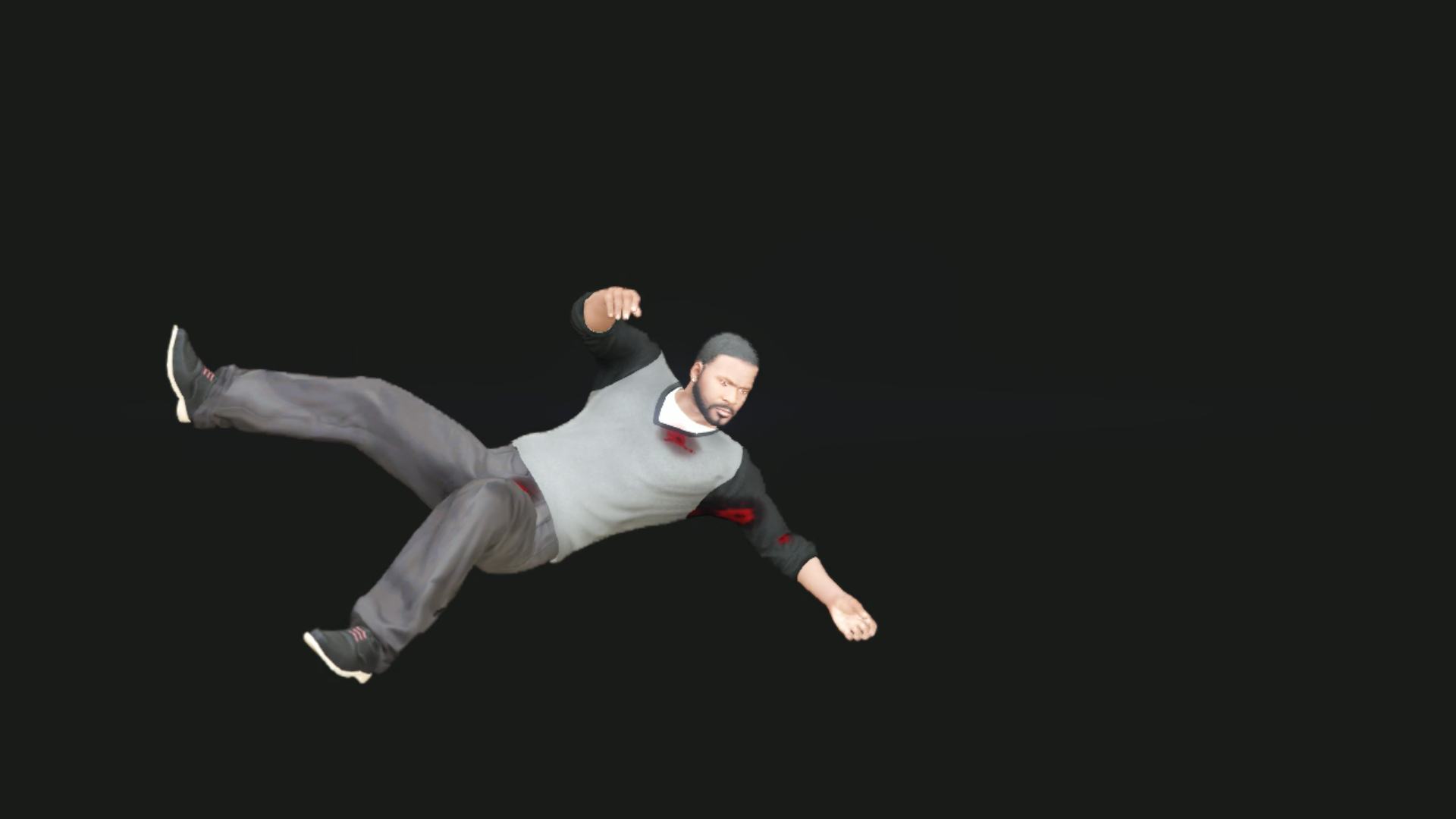 Franklin tumbles through the void.