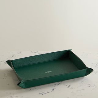 A green leather trinket tray from Net-A-Porter