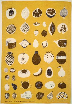 'Good Food' glass towel, by Lucienne Day, 1961