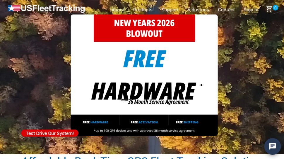 US Fleet Tracking website screenshot (January 2026).