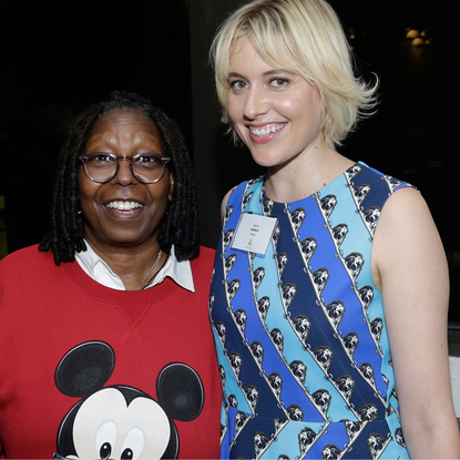 Actress Whoopi Goldberg and actress Greta Gerwig attend The Academy of Motion Picture Arts & Sciences 2017 New Members Party
