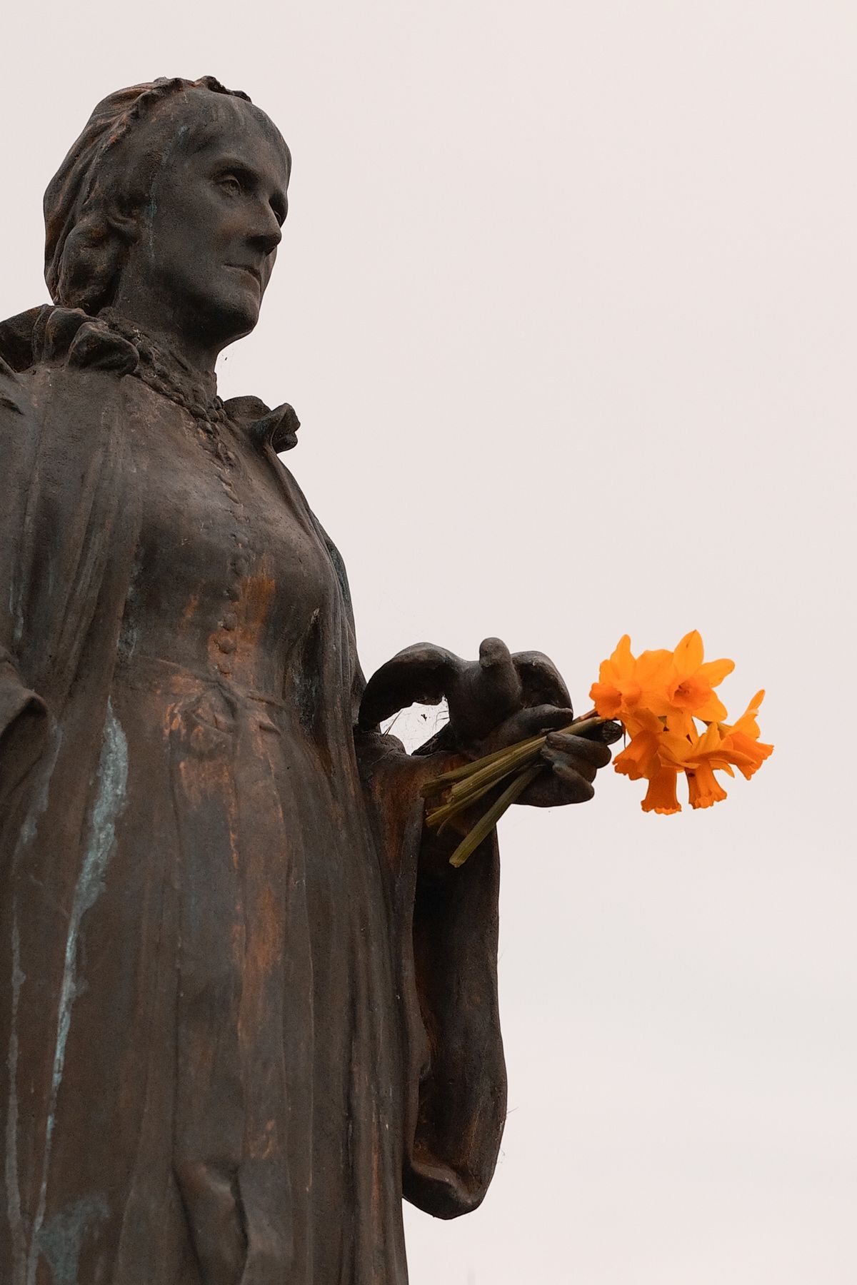 A photo of a statue, taken on a Sigma BF camera