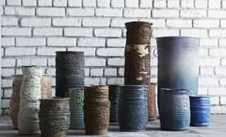 Also among the new works by the Haas Brothers is a series of 'Unique Accretion' vases in hand-thrown ceramic