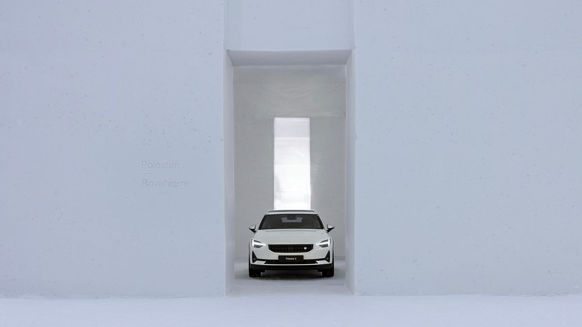 Polestar Snow Space: showroom built of snow in Finland