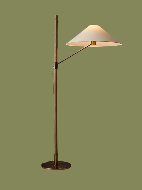 Devon Floor Lamp, Antique Brass