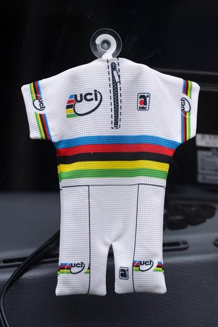 The Omega Pharma-QuickStep bus puts up an understated decoraction